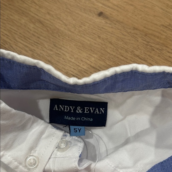 Andy & Evan White Kids Button-Down Shirt - Picture 3 of 4
